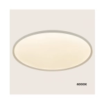 25199 CEILING LED LIGHT 56W 2700K-3200K-4000K DALI SANDY WHITE - METAL - ALUMINIUM - MICROPRISMATIC DIFFUSER Zambelis Lights